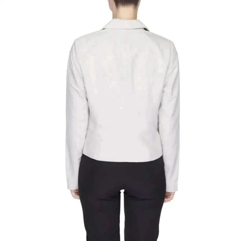 Vero Moda Women Blazer - White Linen Blazer Image 2 - Urban Fashion