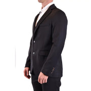 Rrd Herrenblazer, schwarzer, doppelreihiger Wollanzug mit dezenter Struktur und passenden Knöpfen, V29819