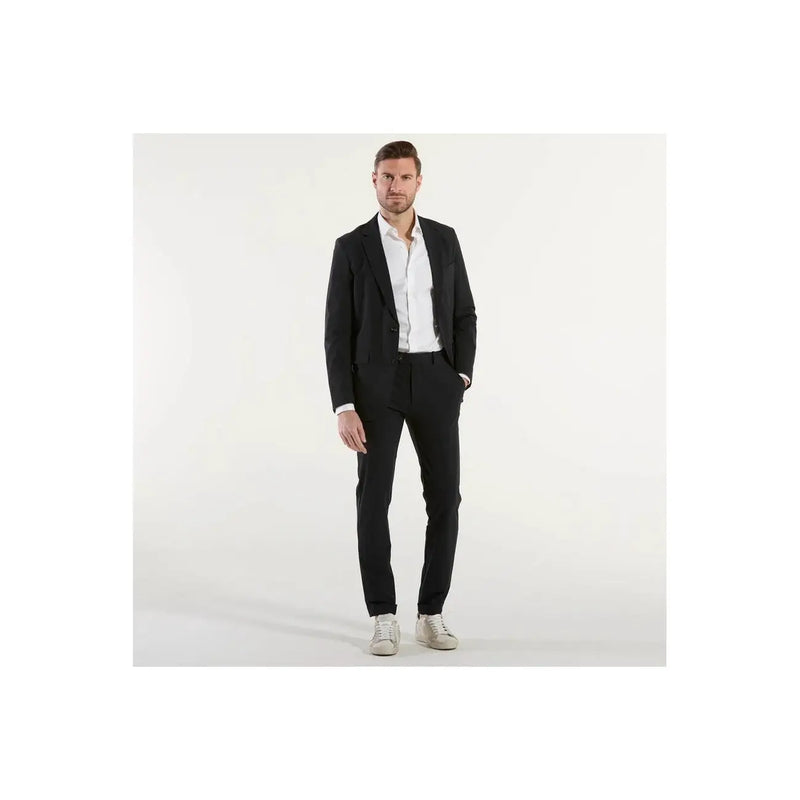 RRD Herrenblazer, blau, Polyamid-Elastan, schmal geschnitten, schwarzer Anzug mit elegantem, modernem Schnitt und dezenter Textur