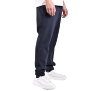 Rrd men trousers in dark navy blue feature a sleek tapered design with subtle side seam detailing