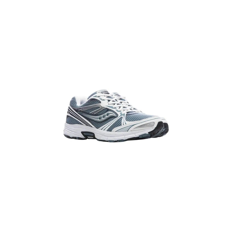 Grau und Weiß Saucony Herren-Laufschuh aus Synthetikmaterial mit Mesh-Obermaterial und schwarzen Akzenten für sportliche Aktivitäten