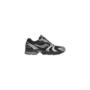 Saucony Herren-Sneaker, schwarzer Progrid Triumph 4 Laufschuh aus Synthetik mit schwarzem und silbernem Mesh-Obermaterial und Overlays