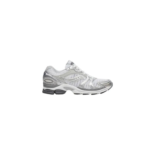 Silber und Weiß Saucony Herren-Sneaker mit Mesh-Obermaterial und Metallic-Akzenten, synthetischer Progrid Triumph 4 Laufschuh