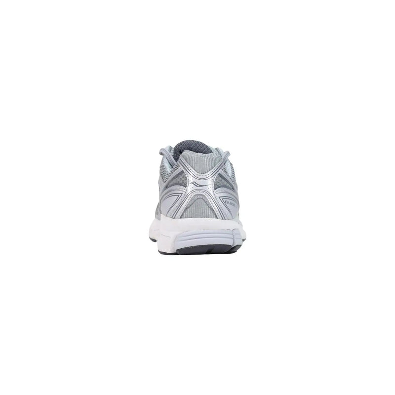 Silver and white Saucony Women grey textile sneaker Progrid Guide 7 with mesh upper and rubber sole for running