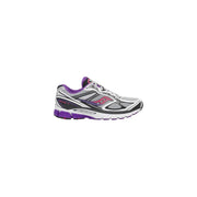 Purple and silver Saucony women grey textile sneaker Progrid Guide 7 running shoe with mesh upper and rubber sole