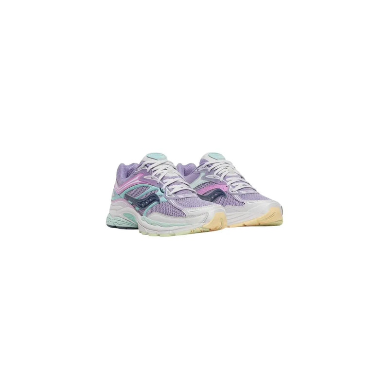 Saucony women white synthetic sneakers Progrid Omni 9 in pastel lavender and mint with mesh upper and subtle branding