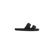Sensi Herren-Slipper La Jolla Urban, schwarze PVC-Sandalen mit offener Zehenpartie, zwei verstellbaren Riemenschnallen und perforiertem Design