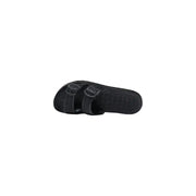 Sensi Herren-Slipper La Jolla Urban, schwarze PVC-Sandalen mit offener Zehenpartie und perforierten, zwei verstellbaren Riemen