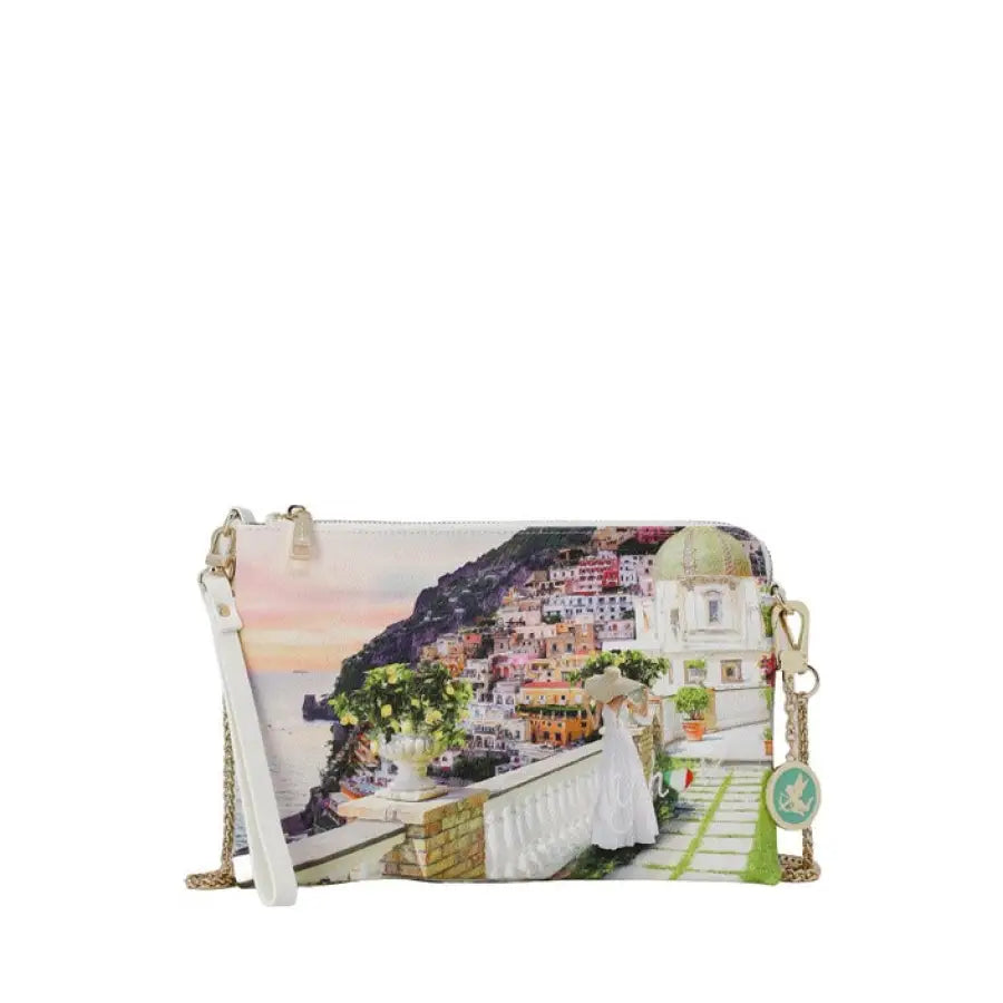 Y Not? women bag featuring urban city fashion town painting