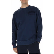 Superdry Herren-Sweatshirt aus blauer Baumwolle mit Rundhalsausschnitt und dunklem, gesticktem Logo auf der Brust, Modell M2014483A