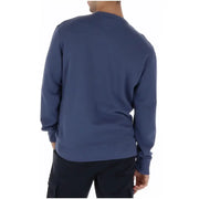 Marineblaues Baumwoll-Sweatshirt mit Rundhalsausschnitt für Herren von Superdry mit gedrucktem Konstruktionsmodell M2014491A Vorderansicht