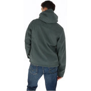 Superdry grüner Herrenblazer aus Polyester mit Kapuze, dunkelgrünem, weichem, wasserabweisendem Stoff und dezenten Nahtdetails