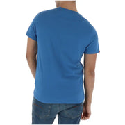 Superdry Herren-T-Shirt, hellblau, kurzärmelig, aus Baumwolle, mit Rundhalsausschnitt und schlichtem Design für die Freizeit.