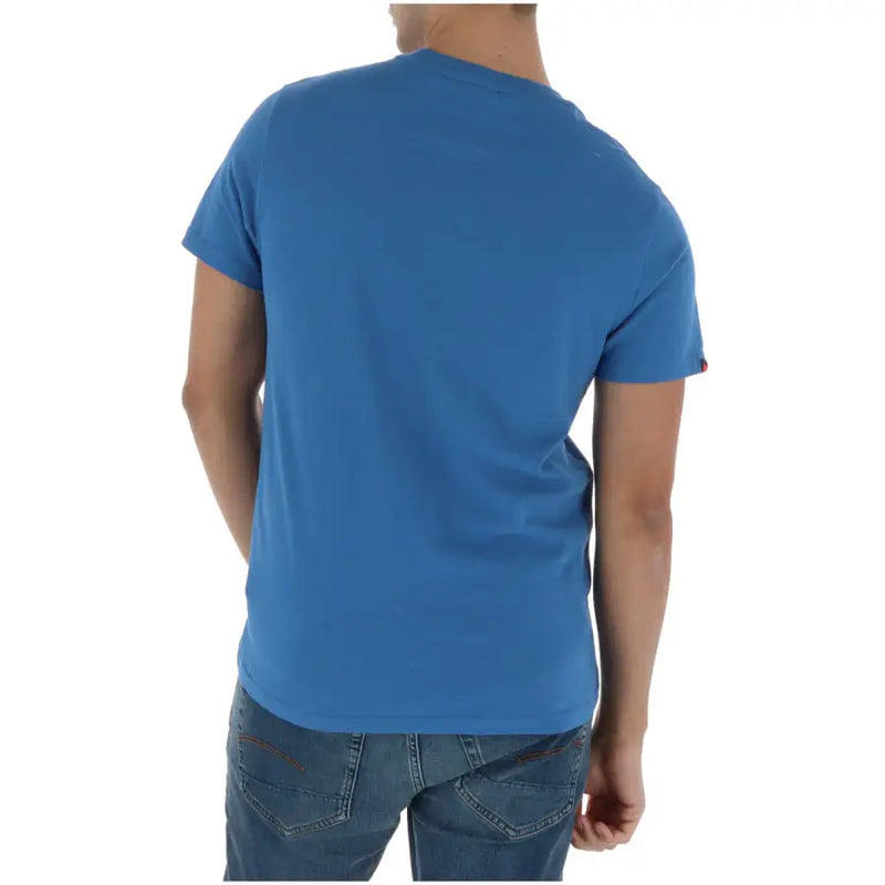 Superdry Herren-T-Shirt, hellblau, kurzärmelig, aus Baumwolle, mit Rundhalsausschnitt und schlichtem Design für die Freizeit.