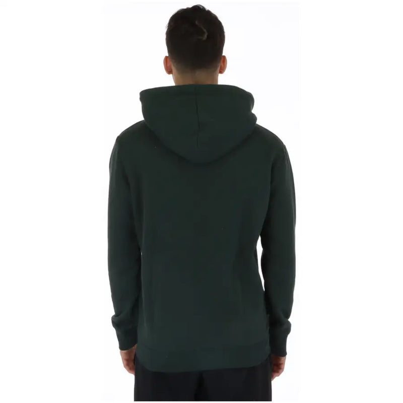 Superdry men’s green print hooded sweatshirt with soft textured fabric ribbed cuffs and front pockets