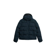 Superdry Outdoor Everest Steppjacke für Herren in Dunkelblau mit Kapuze und Vordertaschen, Vorderansicht