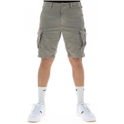 Superdry Herrenshorts in Khaki mit mehreren Cargotaschen und Knopfverschluss, Vorderansicht