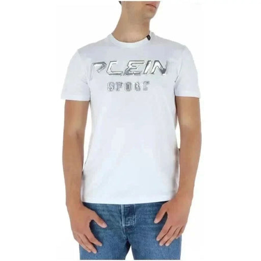 Plein Sport - Männer T-Shirt - weiß / S - Bekleidung T-Shirts