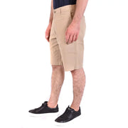 Tan chino shorts displayed in a product named Khaki Cargo Shorts