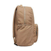 Tan-colored backpack featuring zipper pockets, ideal for versatile storage solutions