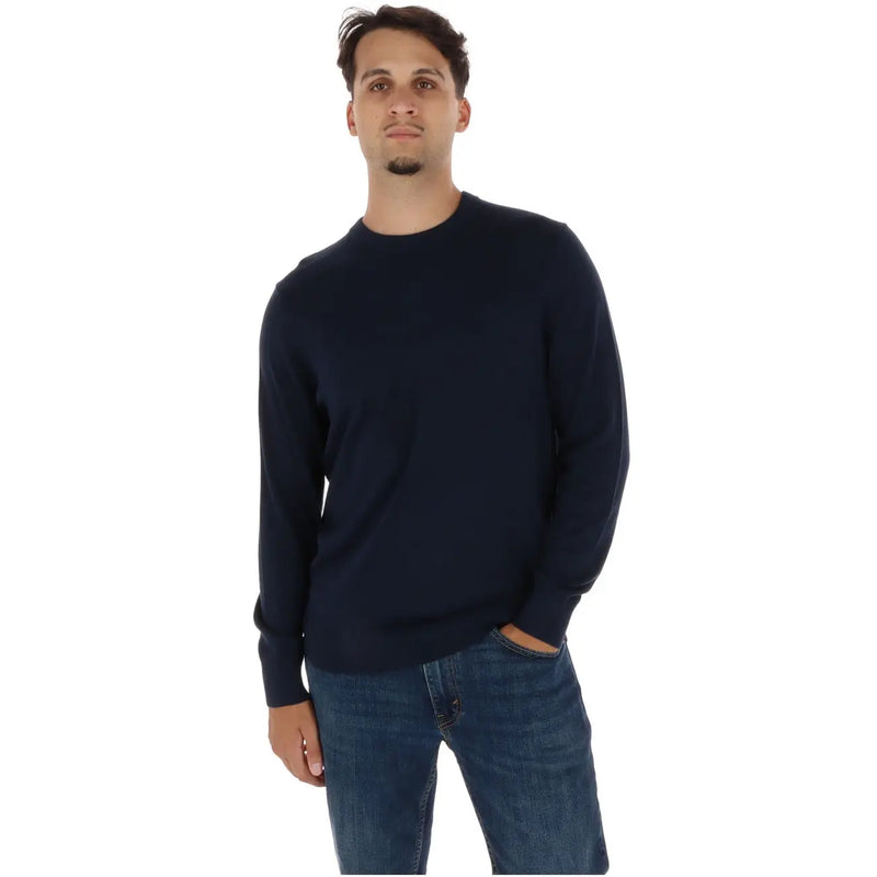Timberland Baumwollpullover für Herren in Marineblau mit Rundhalsausschnitt und gerippten Bündchen, Vorderansicht