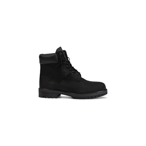 Timberland Schwarze Herren-Schnürstiefel aus Leder mit 15 cm hohem Wildleder-Obermaterial und Gummisohle für strapazierfähiges Tragen im Freien
