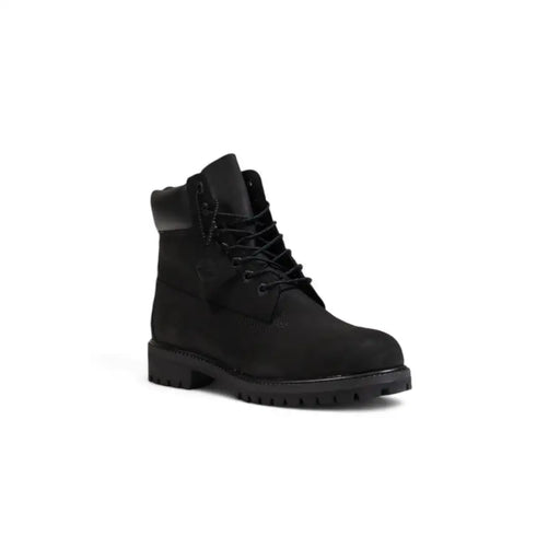 Timberland Schwarze Herren-Schnürstiefel aus Leder (Modell TB110073001) mit Obermaterial aus Wildleder und Gummisohle in 6-Zoll-Ausführung