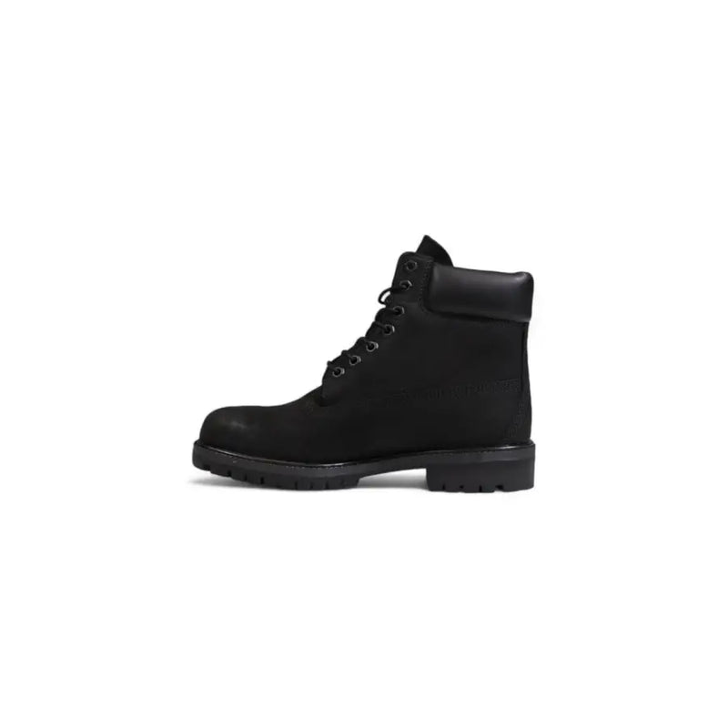 Timberland Schwarze Herren-Schnürstiefel aus Leder (TB110073001) mit schwarzem Wildleder-Obermaterial und Gummisohle