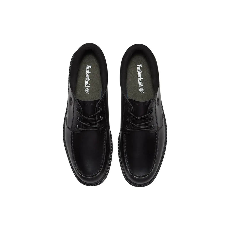 Timberland Schwarze Herren-Schnürschuhe aus Leder mit polierter Lederoberfläche und klassischem Schnürdesign