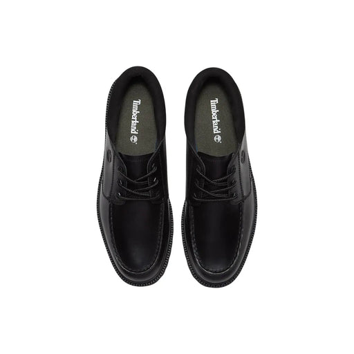 Timberland Schwarze Herren-Schnürschuhe aus Leder mit polierter Lederoberfläche und klassischem Schnürdesign