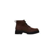 Timberland Braune Herren-Lederstiefel mit mittelhoher Schnürung, braunem Wildleder-Obermaterial, schwarzen Schnürsenkeln und dicker Gummisohle