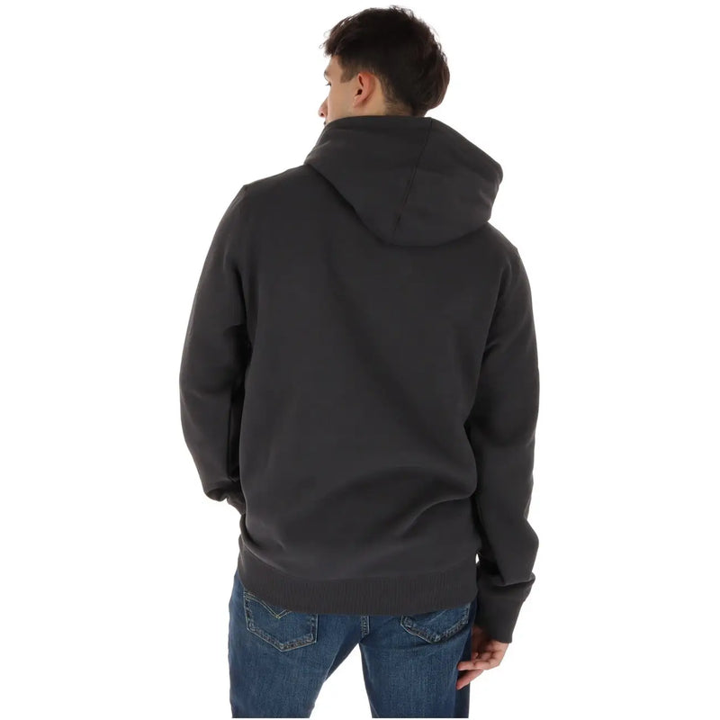 Timberland graues Herren-Sweatshirt aus Baumwolle mit Fleece-Taschen, weichem, strukturiertem Stoff und gerippten Bündchen