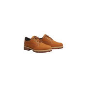 Timberland Herren-Schnürschuhe aus Kamelleder mit hellbraunem Leder-Schnürdesign, Gummisohle und sichtbarem schwarzem Futter