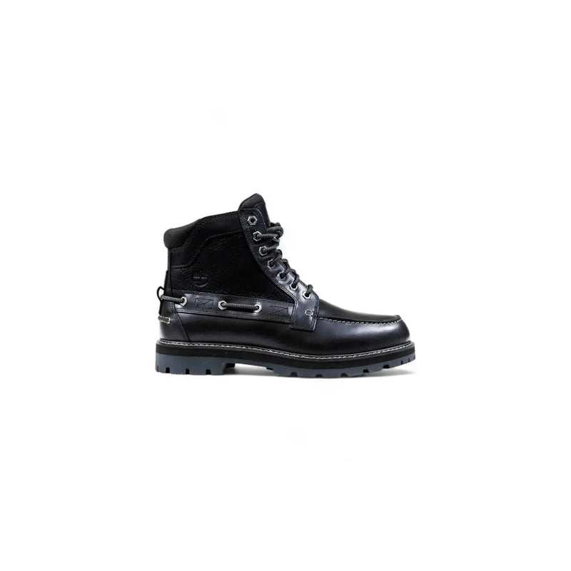 Timberland Schwarze Herren-Lederstiefel, Knöchelstiefel aus Leder und Wildleder mit Schnürsenkeln, Metallösen und robuster Sohle