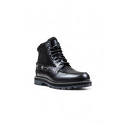 Timberland Schwarze Herren-Lederstiefel, knöchelhoch, mit Schnürung, robuster Sohle und Ziernähten