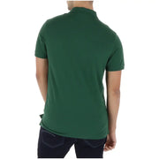 Timberland Grünes Herren-Poloshirt mit kurzen Ärmeln aus Baumwoll-Elastan-Mischgewebe, klassischem Kragen und gerippten Bündchen