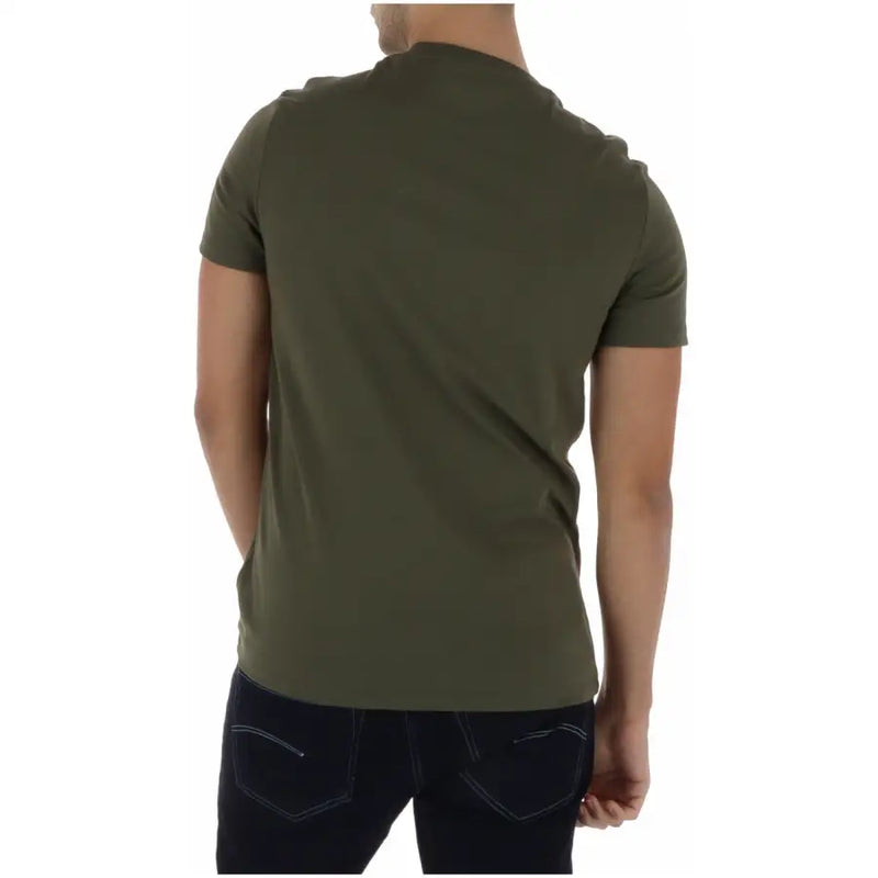 Timberland Männer t-shirt olivgrünes, kurzärmeliges Baumwoll-Freizeitshirt mit Rundhalsausschnitt