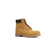 Timberland Braune Herren-Slipper aus Leder mit hellbraunem 6-Zoll-Absatz timberland Stiefel mit schwarzem Schaft und hellbraunen Schnürsenkeln