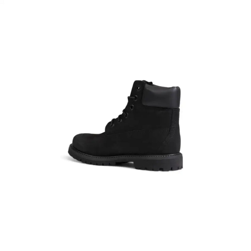 Timberland Damen-Ankle-Top aus schwarzem Leder Boots mit Obermaterial aus Wildleder und Gummisohle