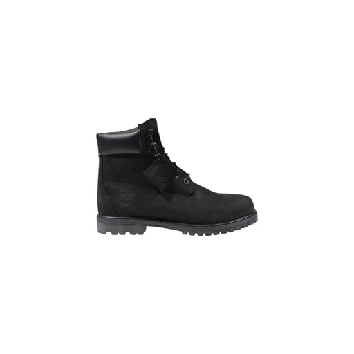 Timberland women’s black leather ankle boot with suede upper and rubber outsole featuring 6-inch design