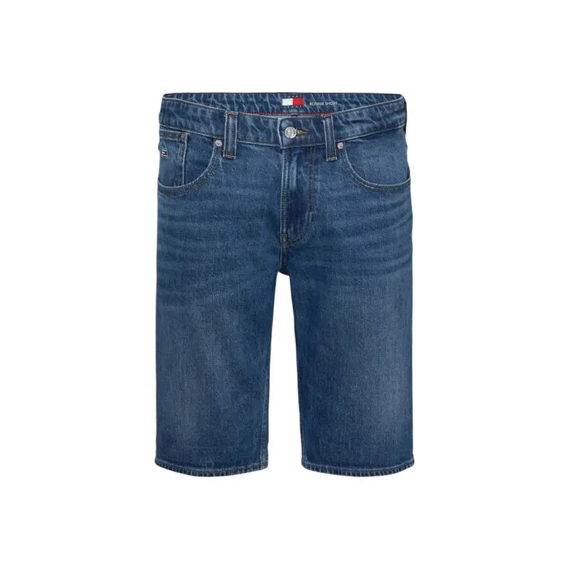 Tommy Hilfiger Herren-Jeansshorts in mittlerer Waschung blau.