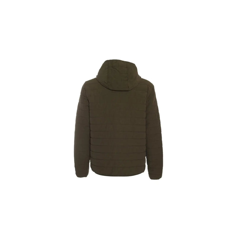 Tommy Hilfiger Olivgrüne, gesteppte Herren-Denimjacke mit Kapuze und elegantem, modernem Design für Herbst und Winter