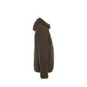 Tommy Hilfiger Grüne, gesteppte Herren-Denimjacke mit Kapuze und elegantem, modernem Design für Herbst und Winter