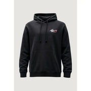 Schwarzer Tommy Hilfiger Jeans Herren-Hoodie aus Bio-Baumwolle mit dezentem, gesticktem Logo und passenden Kordelzügen auf der Brust