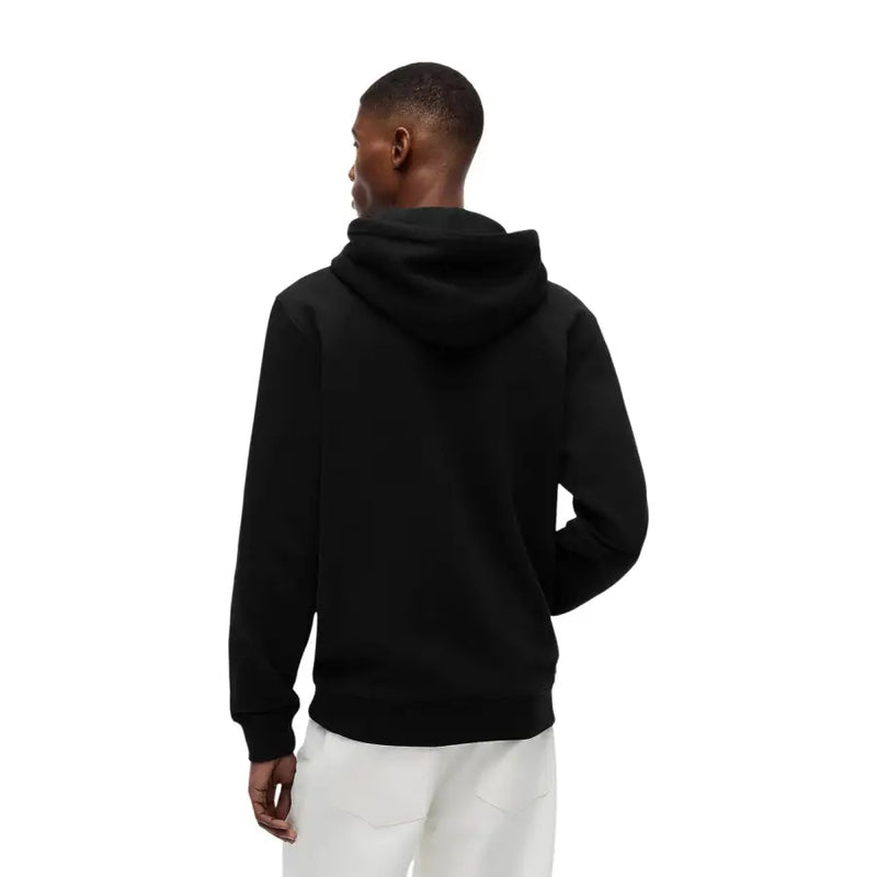 Tommy Hilfiger Jeans Schwarzer Herren-Hoodie aus Bio-Baumwolle mit weichem, glattem Stoff und klassischem Design