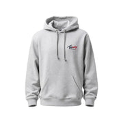 Tommy Hilfiger Jeans Grauer Herren-Hoodie aus Bio-Baumwolle mit dezentem Logo auf der Brust und passenden Kordelzügen.