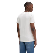 Tommy Hilfiger Jeans men slim beige cotton t shirt with crew neck and short sleeves