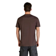 Tommy Hilfiger Jeans Männer t-shirt in dunkelbraunem, kurzärmeligem Baumwoll-T-Shirt mit klassischem Rundhalsausschnitt
