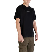 Schwarz Tommy Hilfiger Jeans Männer t-shirt mit dezentem weißen Logo auf der Brust aus angenehmem Baumwollstoff