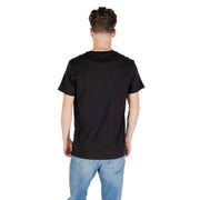 Schwarzes, kurzärmeliges Baumwollshirt mit Rundhalsausschnitt t-shirt für Männer von Tommy Hilfiger Jeans Freizeitkleidungskollektion
